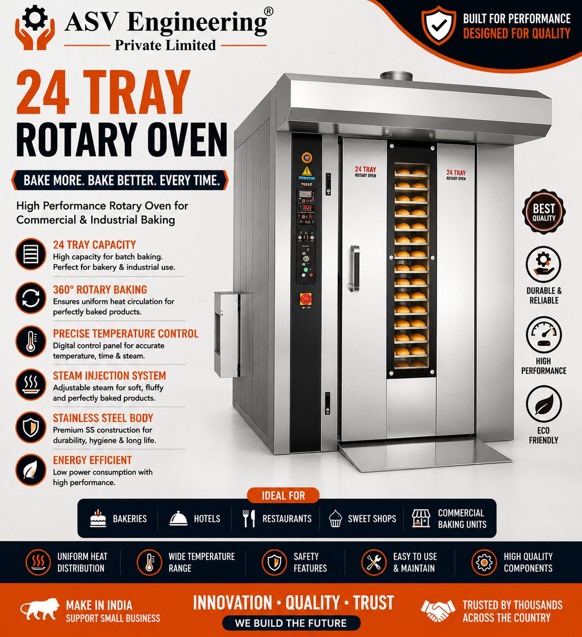 24 Tray Rotary Oven - industrial machine manufactured by Oven Bakeries in Nangloi, Delhi