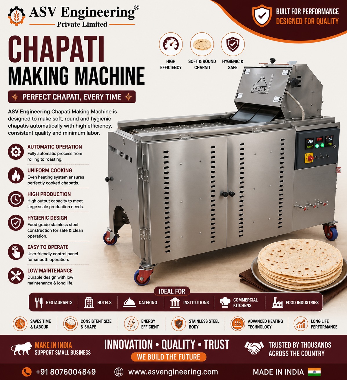 Chapati Making Machine in Parse, Goa - industrial machine image