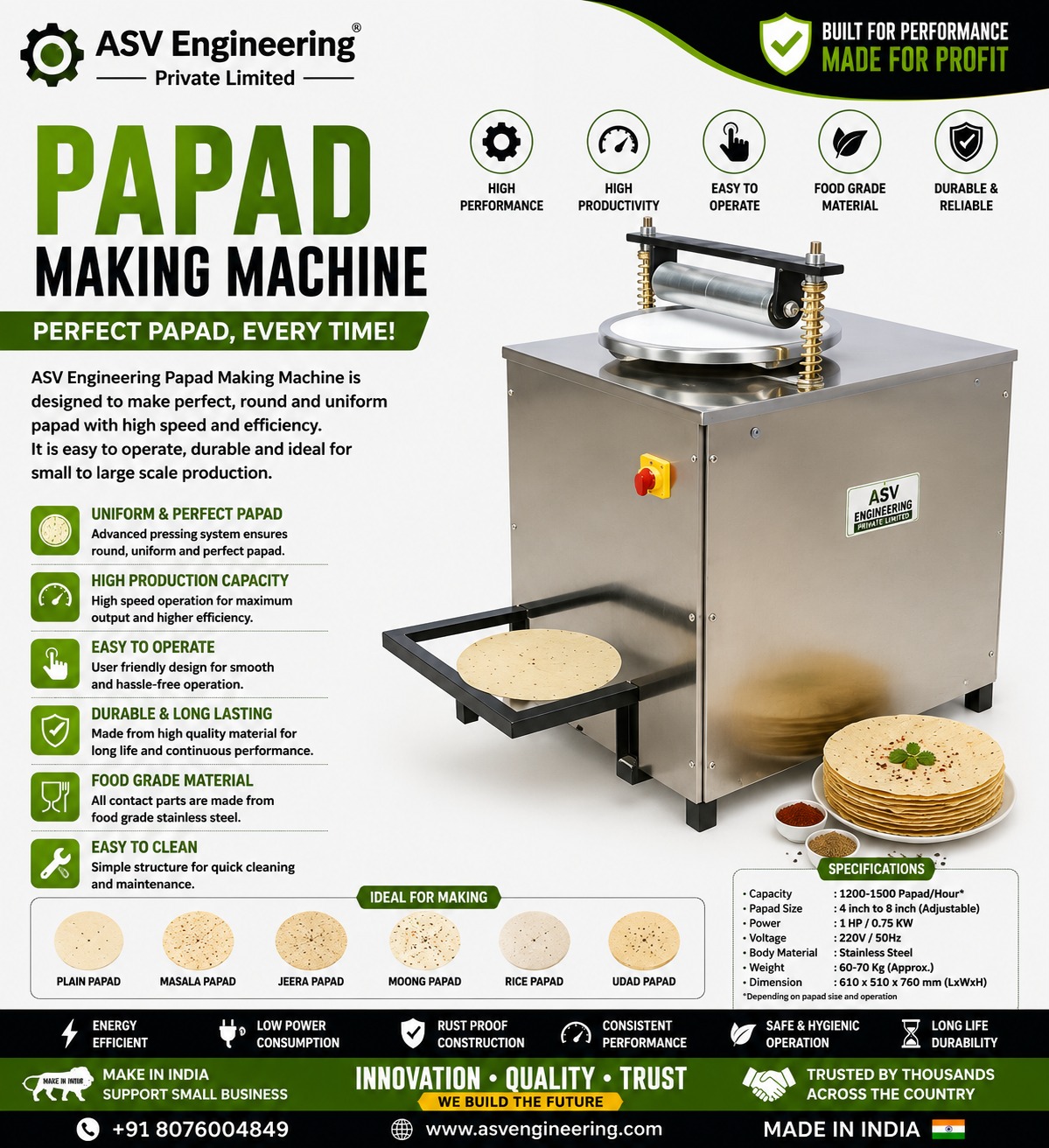 Papad Making Machine